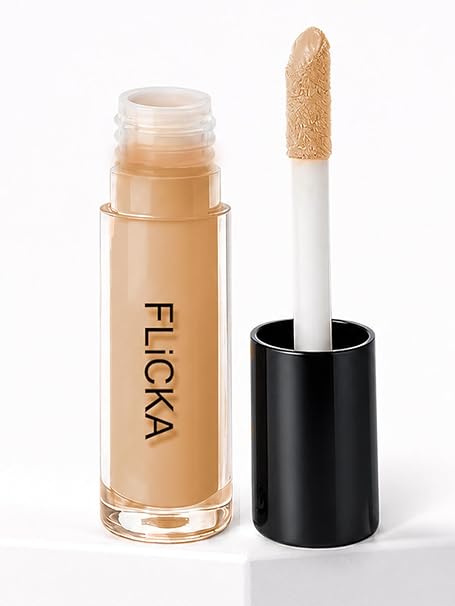 FLiCKA Flaw Fix Liquid Light Weight Natural Concealer With Full Coverage For Women| Contains SPF, Argan & Avacado Oil| Concealer For Face Makeup 4.5 ml