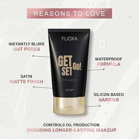FLiCKA Get Set Go! Primer with SPF - Transperant - 30 ml
