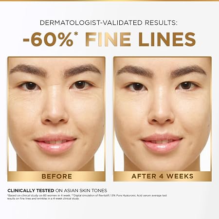 L'Oréal Paris REVITALIFT HYALURONIC ACID] 1.5% HYALURON + MICRO - EPIDERMIC REPLUMPING SERUM | -60% Fine lines