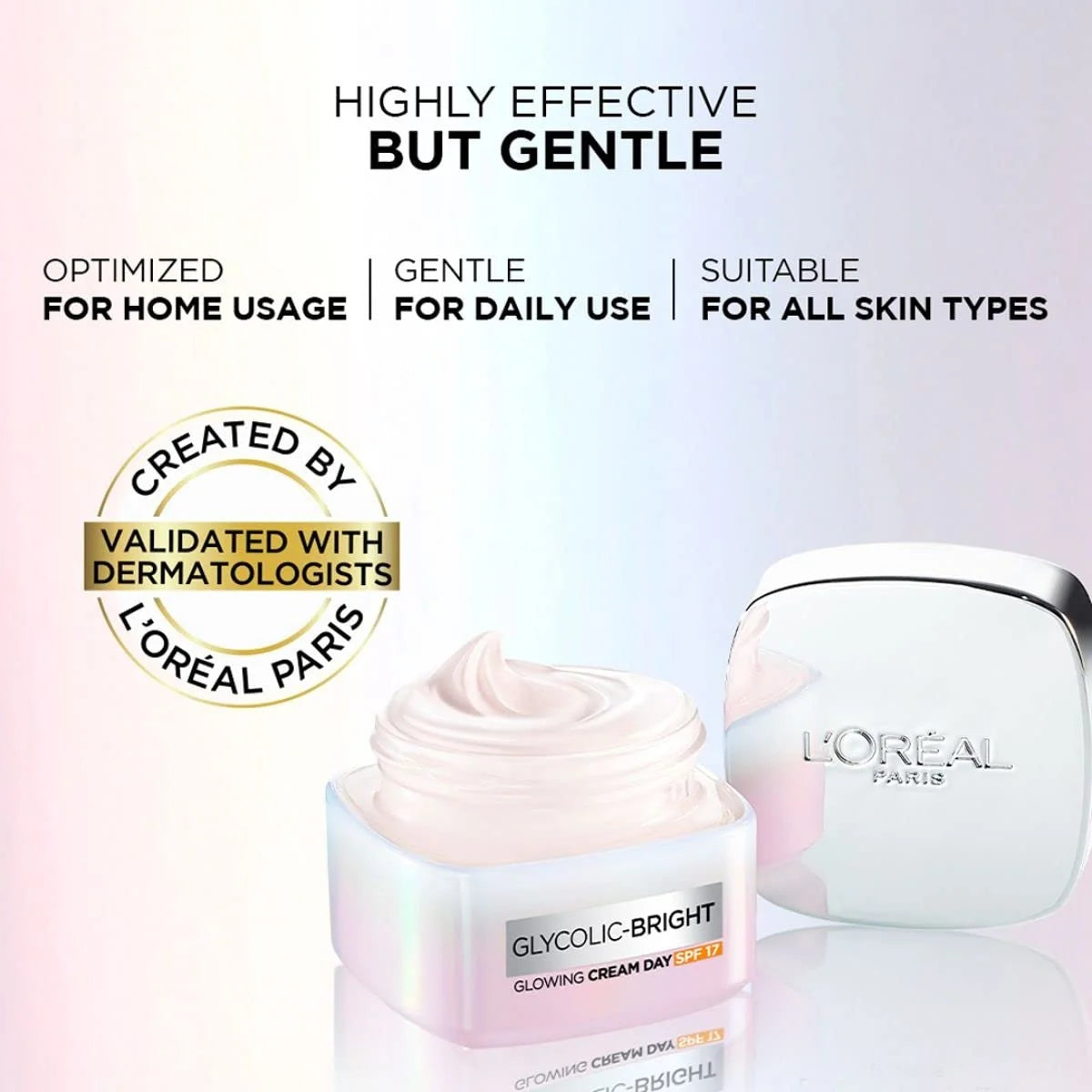 L'OREAL PARIS GLYCOLIC-BRIGHT GLOW DAY CREAM SPF 30 | Brightens & Visibly Reduces Spots | Glycolic+Niacinamide  50ml