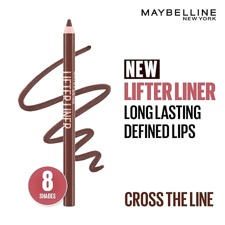 Maybelline Lifter Liner Lip Liner Pencil with Hyaluronic Acid | Creamy, Moisturizing | Smooth Glide Application | Let's Bounce, 1.2g