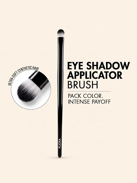Flicka Eyeshadow Brush For Makeup, Cruelty Free Eyeshadow Blending Brush, Feather Soft Touch, 11 Shadow Brush