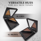 FACES CANADA HD Shape Up Brow Kit - Grey 01, 2.8g | Eyebrow Duo Kit - Wax & Powder With Brush | Long-Lasting | Precise & Natural Looking | Rich Color Payoff | Shaped & Defined Brows | Cruelty-free