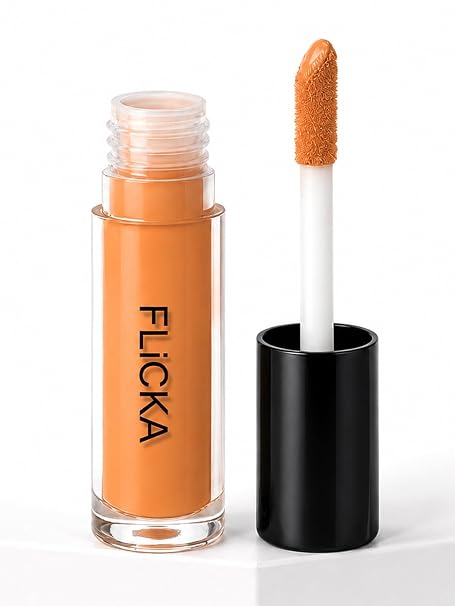 FLiCKA Flaw Fix Colour Corrector, Hydrating & Long-Lasting Colour Corrector, Vegan & Cruelty-Free, Orange Colour 4.5ml