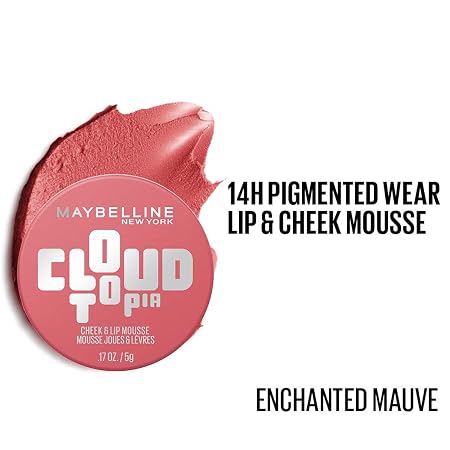 MAYBELLINE NEW YORK CLOUD TOPIA CHEEK & LIP MOUSSE, MOUSSE JOUES & LEVRES 0.17 oz. / 5g