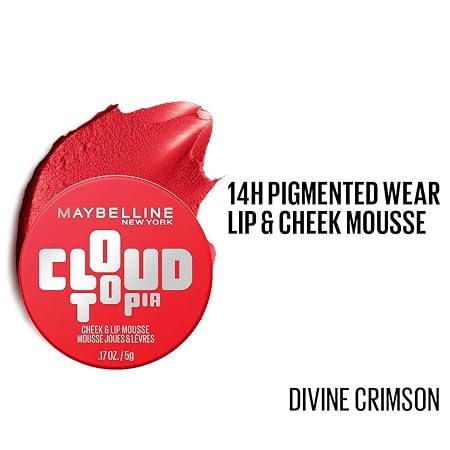 MAYBELLINE NEW YORK CLOUD TOPIA CHEEK & LIP MOUSSE, MOUSSE JOUES & LEVRES 0.17 oz. / 5g