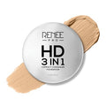 RENEE PRO HD 3 In 1 Compact, Concealer, Foundation - Soie, SPF 20, Matte Finish, High Coverage, Ultralight & Silky Smooth Finish, Enriched With Vitamin E, C & Aloe Vera - 9 Gm