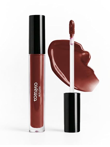 FLiCKA Tomato Liquid Lipstick| Transfer Proof, Smudge Proof, Non-Sticky, Creamy Lightweight Lipstick For Women, 2ml