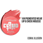 MAYBELLINE NEW YORK CLOUD TOPIA CHEEK & LIP MOUSSE, MOUSSE JOUES & LEVRES 0.17 oz. / 5g