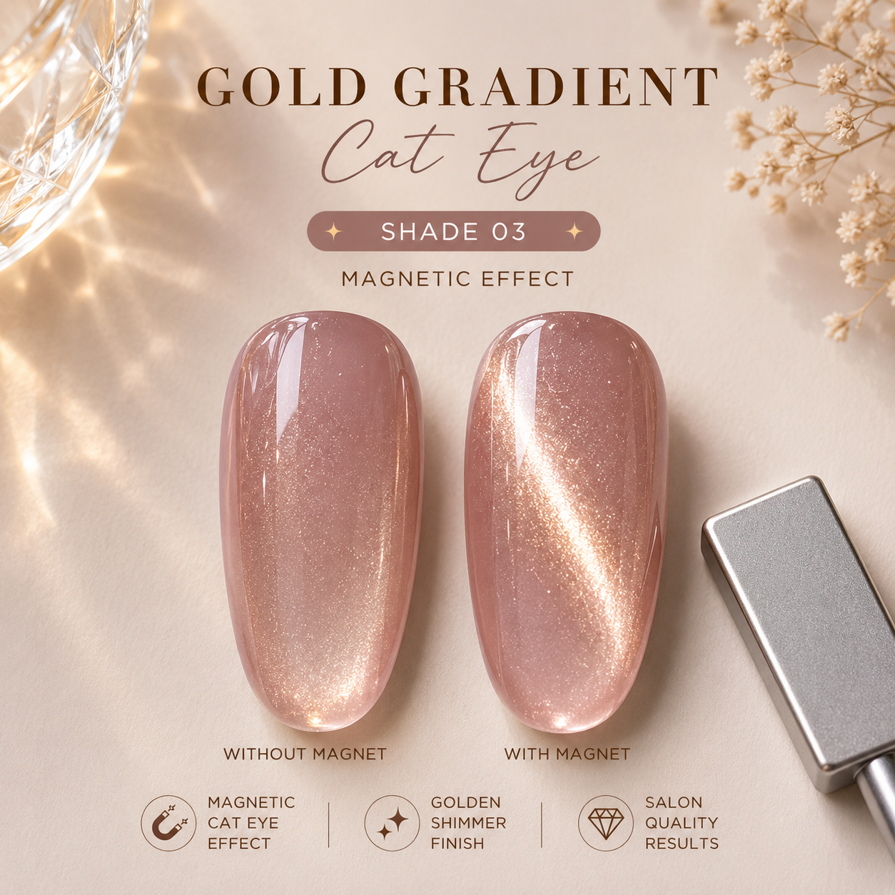 MYNK Gold Gradient Cat Eye.