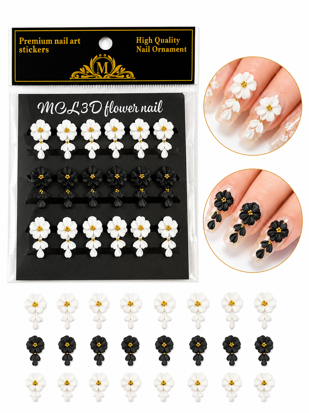 Elevate your nail art with stunning acrylic flowers that bring dimension and elegance to every manicure.