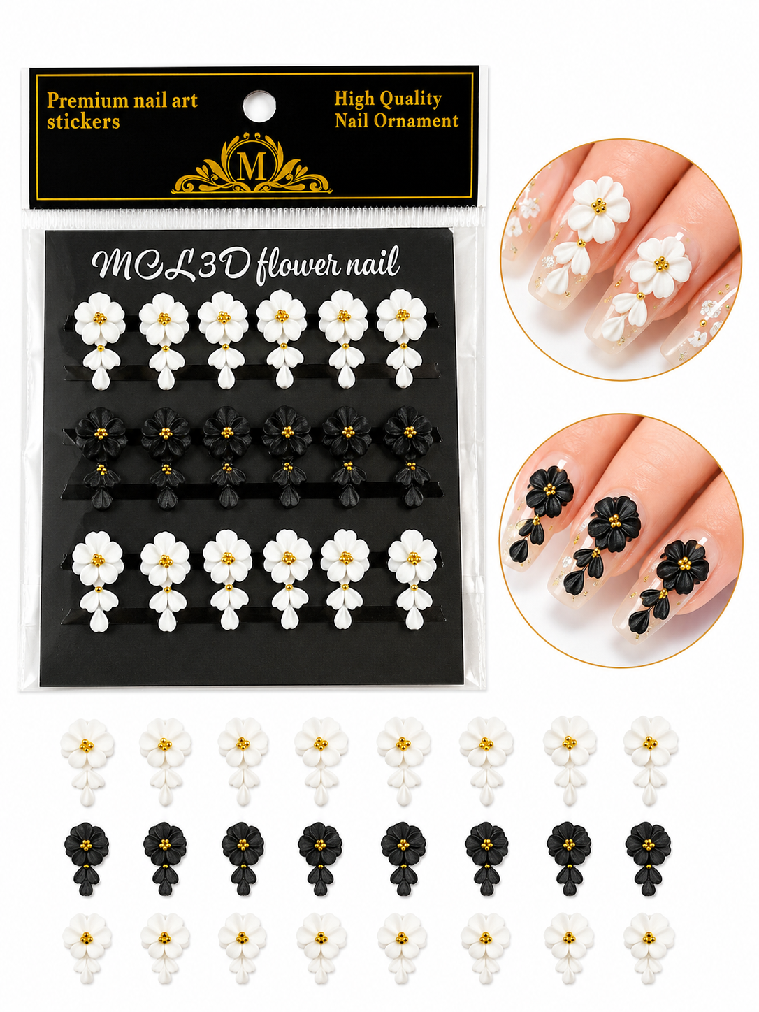 Elevate your nail art with stunning acrylic flowers that bring dimension and elegance to every manicure.