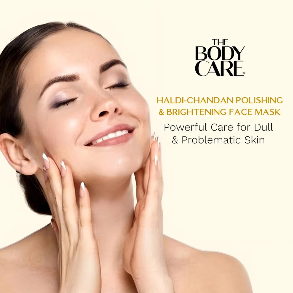 The Body Care Haldi-Chandan Polishing & Brightening Face Mask.