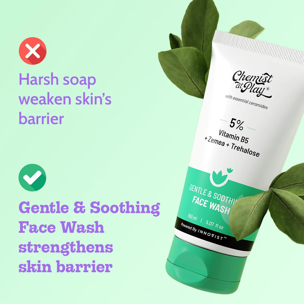 CHEMIST AT PLAY Gentle & Soothing Face Wash with Vitamin E & Zemea - 150 ml.