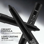 RENEE Midnight XXL Kajal | Black Kohl Pencil with Built-in Sharpener | Waterproof, Smudge-proof, 24Hr Long-Lasting | Ultra-Rich Pigment, Smooth Glide | 1.5g