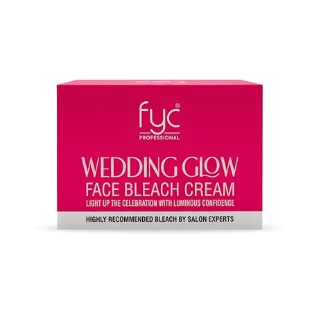 FYC Professional Wedding Glow Face Bleach Cream with Hyaluronic Acid, Ceramides & Peptides, 270g, Salon Results, All Skin Types