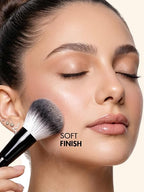 Flicka Powder Brush For Makeup, Cruelty Free Face Powder Blending Brush, Feather Soft Touch, 01 Powder Brush