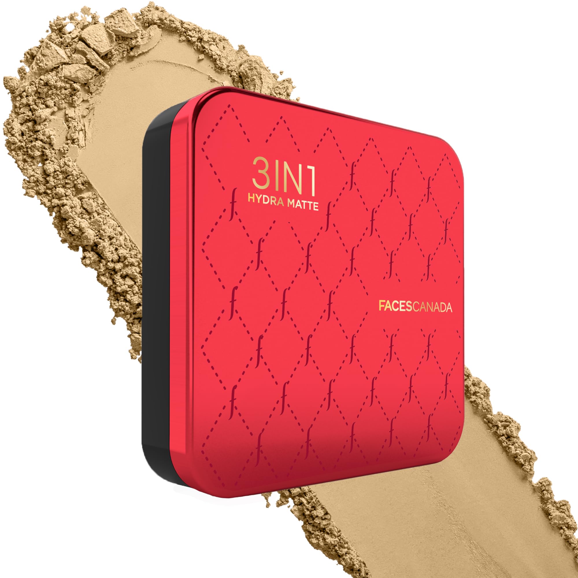 FACES CANADA 3in1 Hydra Matte Compact Powder -  9g | Foundation + Moisturizer + Sunscreen SPF 15 | Mattifying | Controls Oil & Sweat | Conceals Dark Spots & Acne Scars | Buildable Coverage | Lightweight