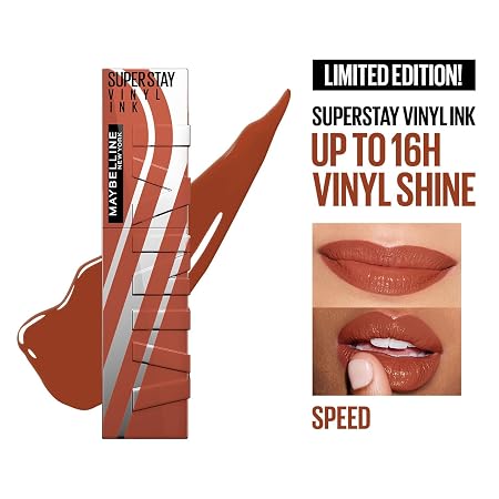 Maybelline Superstay Vinyl Ink Liquid Lipstick, Awestruck | High Shine That Lasts for 16 HRs