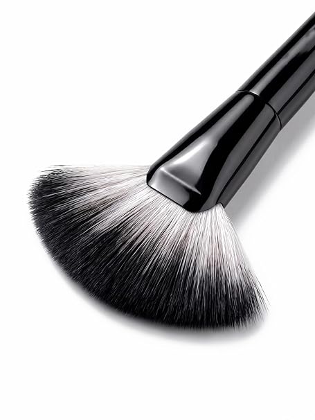 Flicka Fan Makeup Brush, Professional Highlighting Make Up Brush, Cheekbones Brush, Feather Soft Touch, 03 Fan Brush