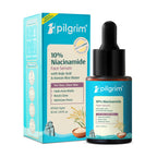 Pilgrim 10% Niacinamide Face Serum for Acne Marks & Glass Skin Glow - 30ml with Kojic Acid & Korean Rice Water, Fades Dark Spots, Boosts Glow, Minimizes Pores, Controls Excess Oil, Sensitive Skin Safe