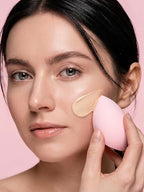 FLiCKA Beauty Blender with Case | Easy to Clean, Maintain & Store | Latex-Free Blender | Suitable for Sensitive Skin with Case for Women
