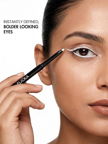 FLiCKA Breathtaking Eyes Twist Kajal Waterproof, Smudge Proof, Longlasting, Dermatologically approved, 0.25g