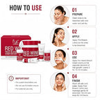 FYC Professional Red Wine Face Bleach Cream 270g | Skin Brightening Bleach for Women & Men | Red Wine Extract & Grape Seed Oil | Removes Facial Hair Appearance | Anti Pigmentation | Salon Professional