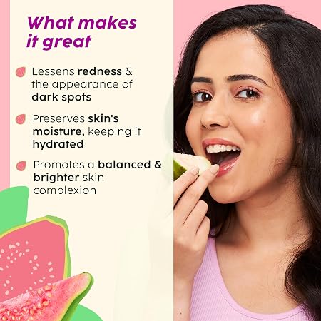 Plix Guava Glow Juicy Cleanser | With Vitamin C & Guava Extract | Hydrates & Brightens Skin | Gently Cleanses | All Skin Types | Dermatologically Tested | 150ml