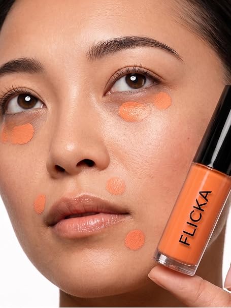FLiCKA Flaw Fix Colour Corrector, Hydrating & Long-Lasting Colour Corrector, Vegan & Cruelty-Free, Orange Colour 4.5ml