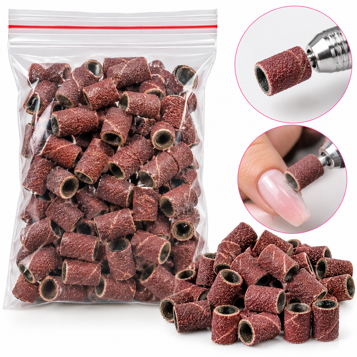 sanding bands designed for precise nail shaping and smoothing.