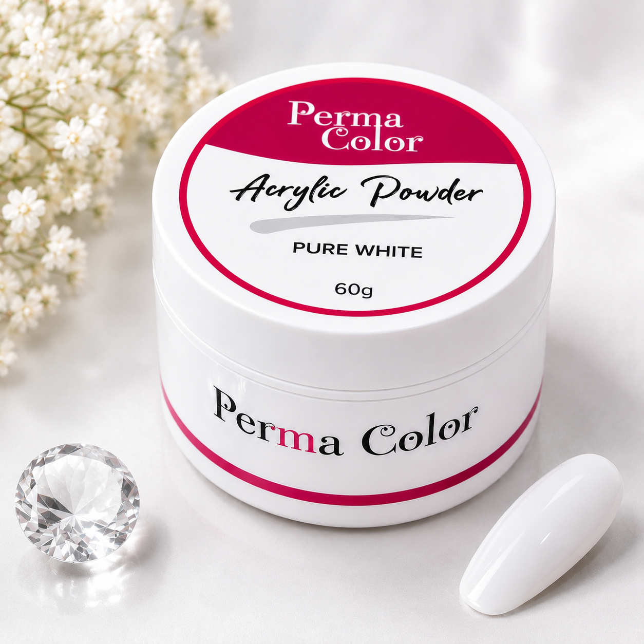 Perma Color acrylic powder delivers professional-quality nail enhancement with vibrant, long-lasting color. 30G