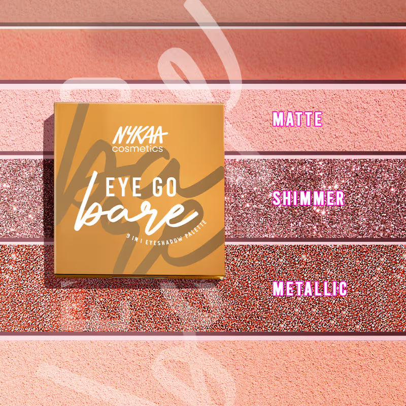 Nykaa Cosmetics 9 in 1 Highly Blendable Eyeshadow Palette - Eye Go Bare (9g)