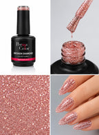 Perma Color Broken Diamond Gel Polish delivers vibrant, long-lasting color with a stunning broken diamond finish.