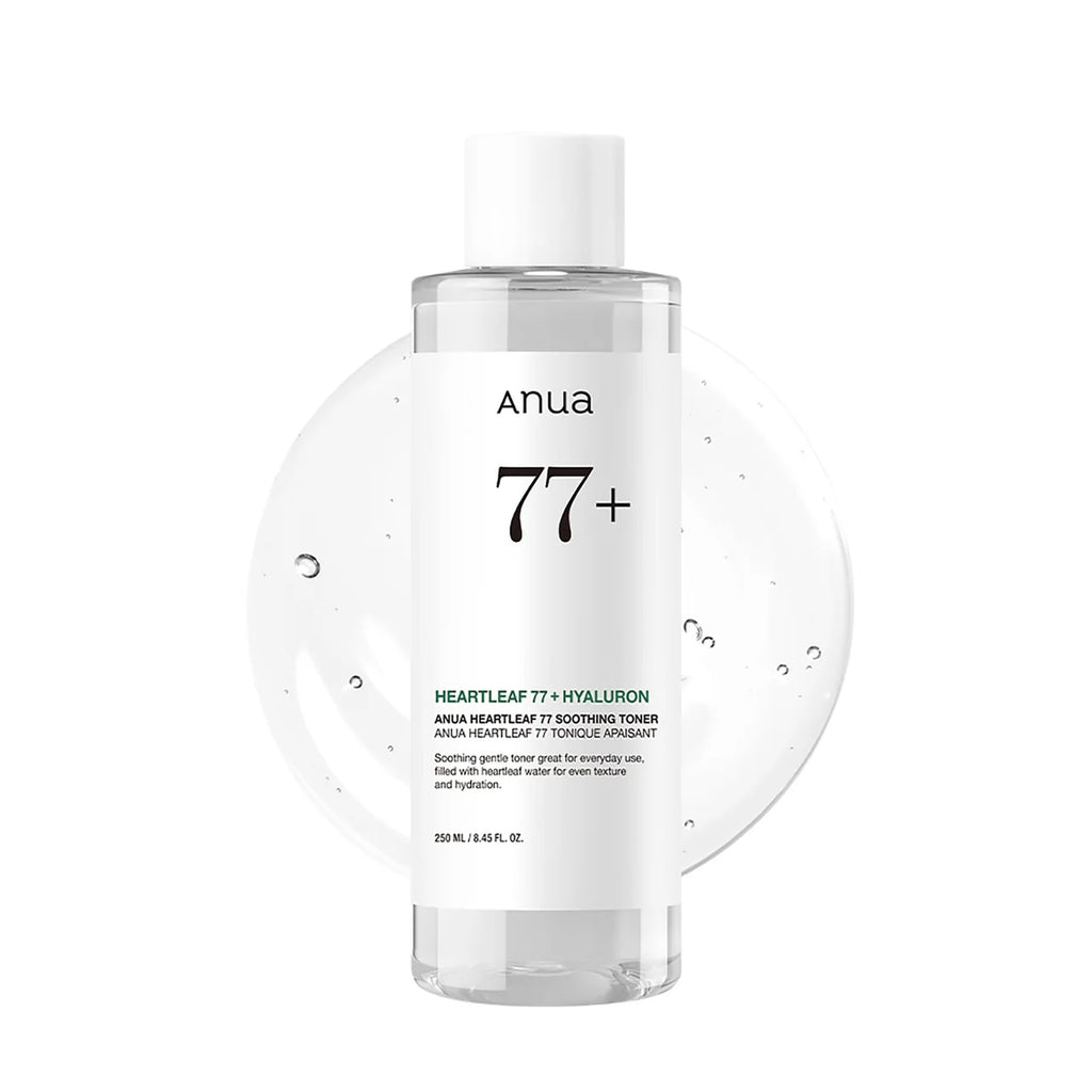 Anua Heartleaf 77 Soothing Toner, Moisturizing & Calming Facial Toner for Glass Skin, Hyaluronic Acid, Lightweight Hydration for Sensitive Skin, Redness Relief, Korean Skincare, 8.45 fl.oz