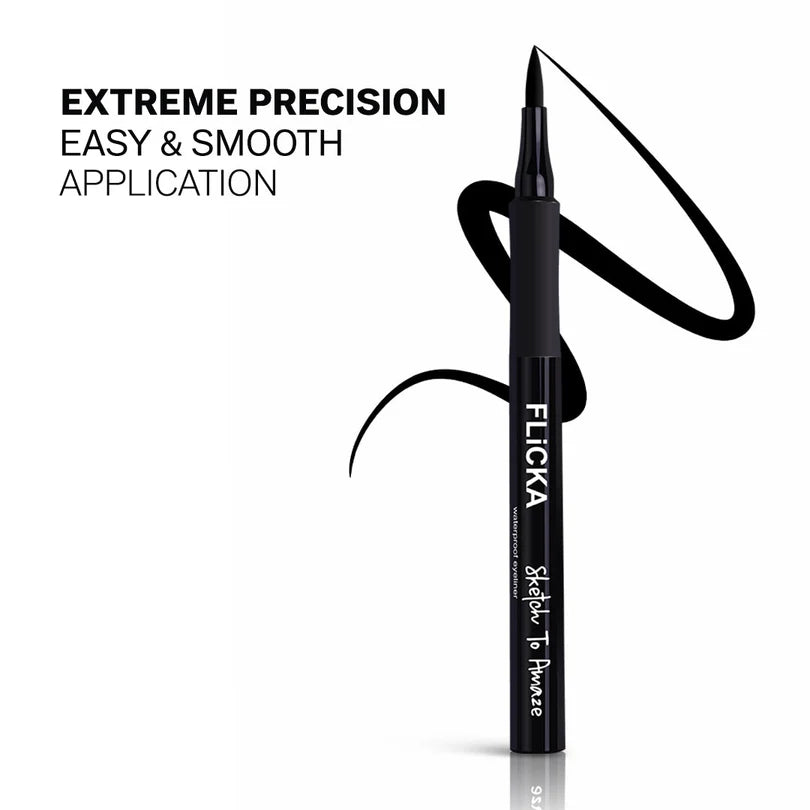 FLiCKA Sketch to AmazeWaterproof Eyeliner Pen Black 1.5gm