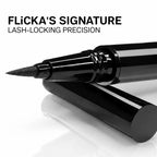 FLiCKA Apply N'Fly Liquid Pen Glue Eyeliner, Quickdrying Formula, Long Lasting and Waterproof Matte Finish Eyeliner Black 0.8gm