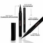 FLiCKA Apply N'Fly Liquid Pen Glue Eyeliner, Quickdrying Formula, Long Lasting and Waterproof Matte Finish Eyeliner Black 0.8gm