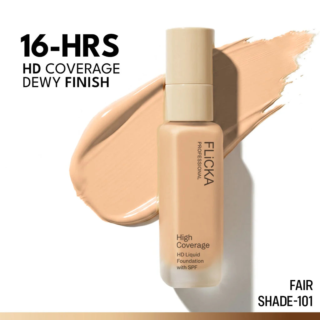 FLICKA PROFESSIONAL HIGH COVERAGE HD LIQUID FOUNDATION WITH SPF 30ml