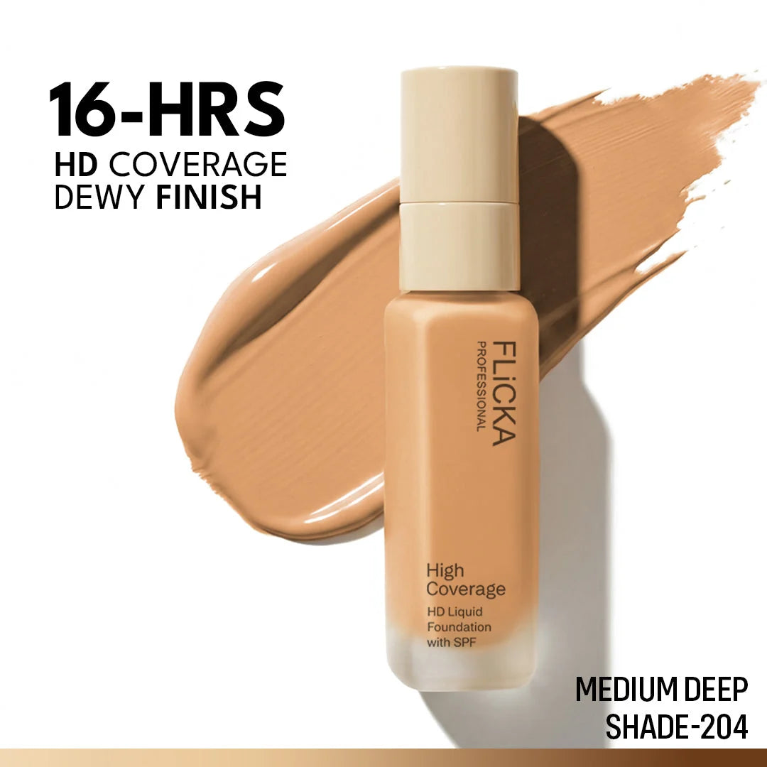 FLICKA PROFESSIONAL HIGH COVERAGE HD LIQUID FOUNDATION WITH SPF 30ml
