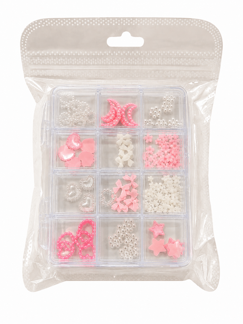 Elevate your nail art with our stunning collection of shaped nail accessories. Choose from romantic hearts, elegant bows, celestial stars, and delicate flowers to express your unique style. Each design adds dimension and charm to your manicure.