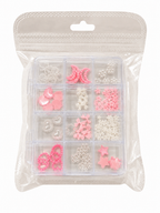 Elevate your nail art with our stunning collection of shaped nail accessories. Choose from romantic hearts, elegant bows, celestial stars, and delicate flowers to express your unique style. Each design adds dimension and charm to your manicure.