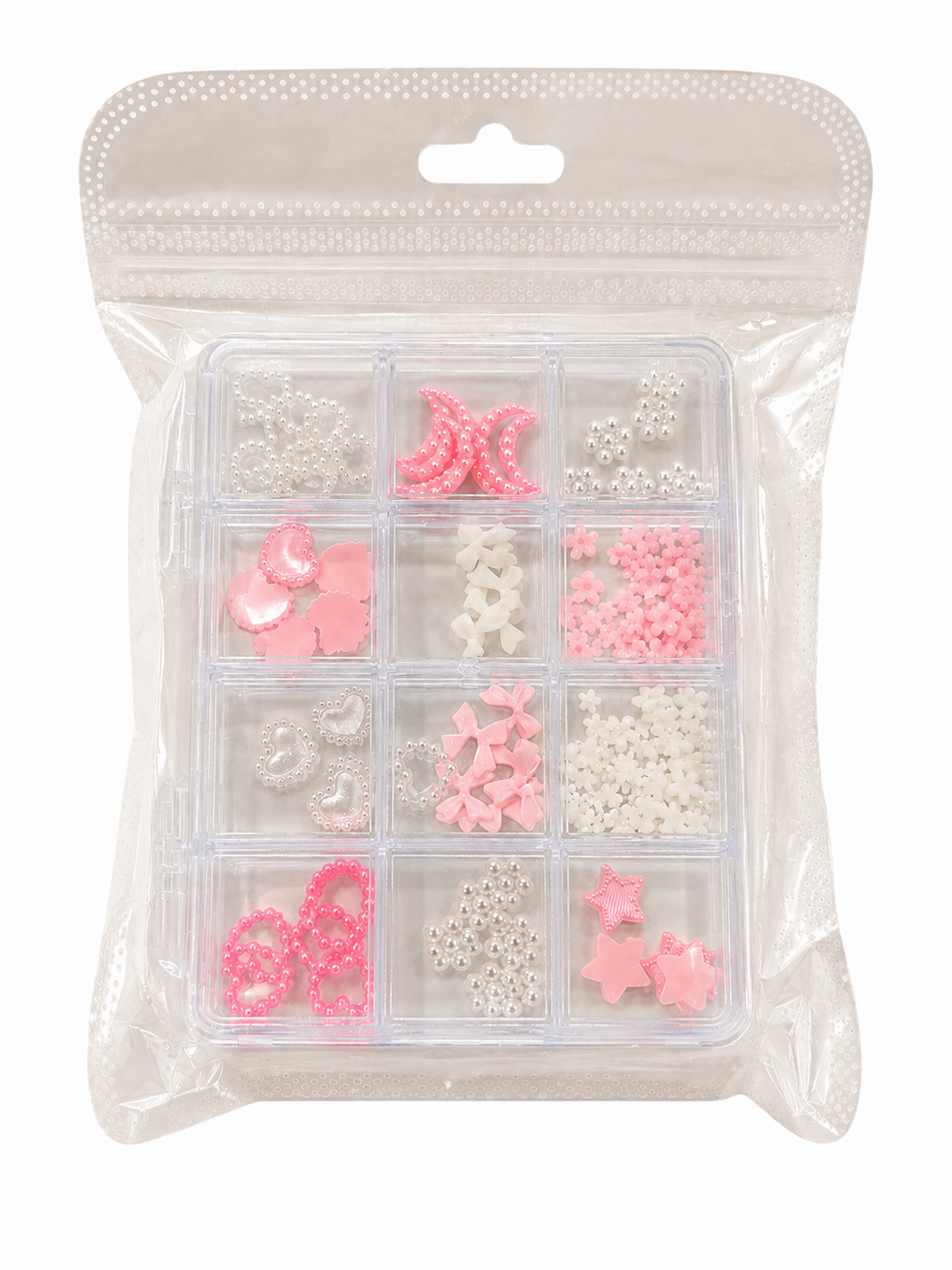 Elevate your nail art with our stunning collection of shaped nail accessories. Choose from romantic hearts, elegant bows, celestial stars, and delicate flowers to express your unique style. Each design adds dimension and charm to your manicure.