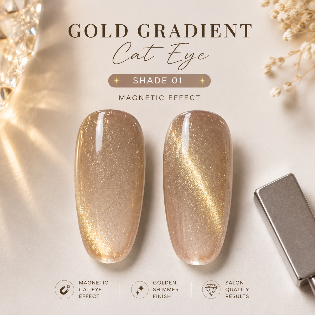 MYNK Gold Gradient Cat Eye.