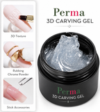 Perma Color carving gel delivers precision and durability for intricate nail art designs.
