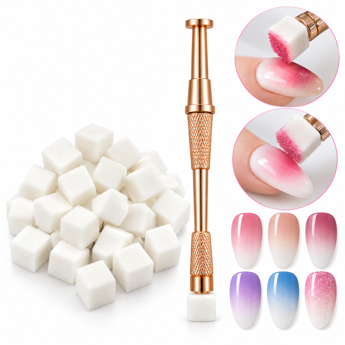 ombre sponge and applicator tool set.