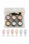 Transform your nails with our stunning 6-piece chrome nail set.