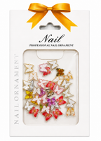 Elevate your nail art with vibrant butterfly-inspired nail charms and rhinestones