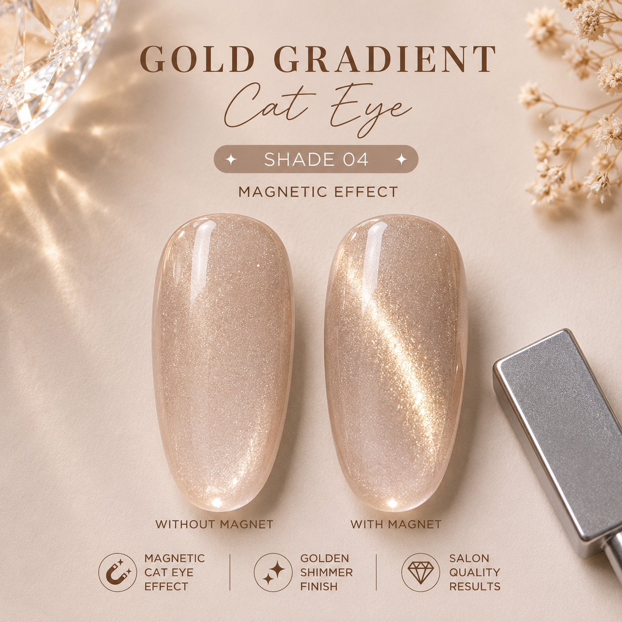 MYNK Gold Gradient Cat Eye.