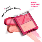 Nykaa Get Cheeky Blush Duo Buildable Silky Matte Palette With Hyaluronic Acid -(10g)